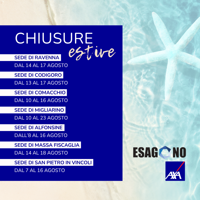 Pop up sito - orari estivi 2026 - Esagono